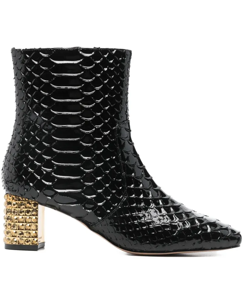 Kurt Geiger Dames snakeskin-effect boots - Schwarz Schwarz