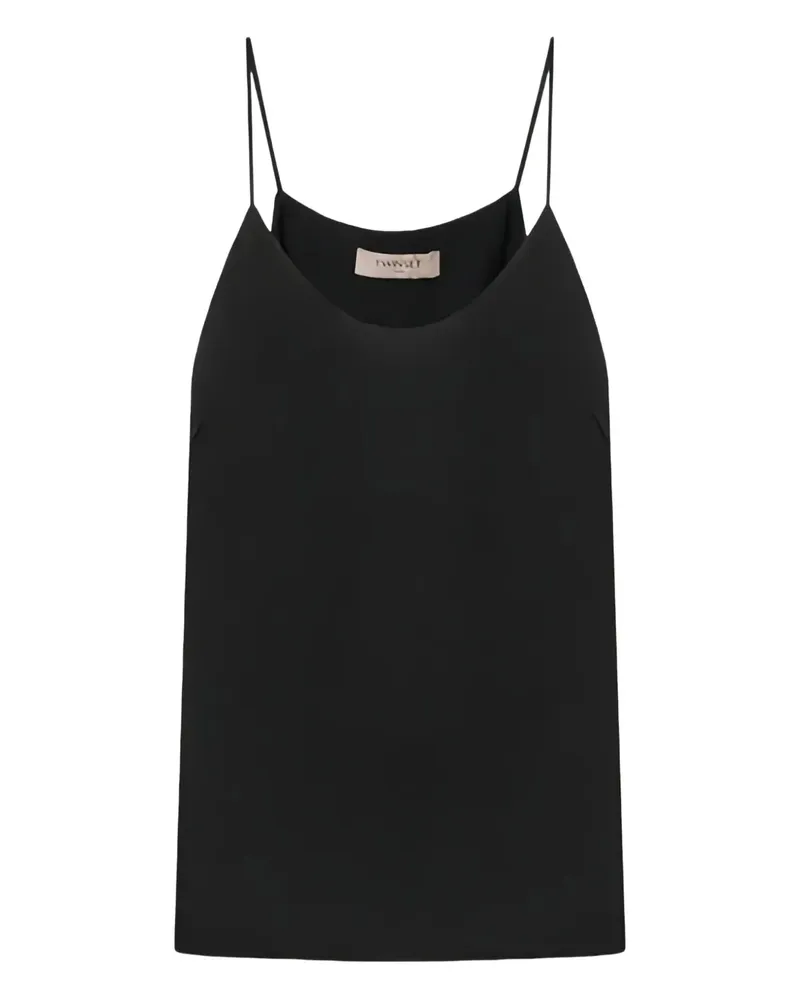 Twin-Set satin top - Schwarz Schwarz