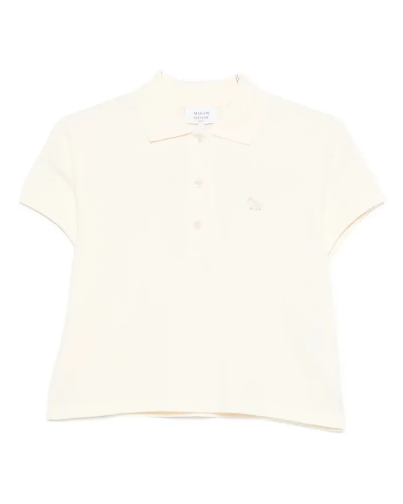 Kitsuné logo-patch polo top - Nude Nude