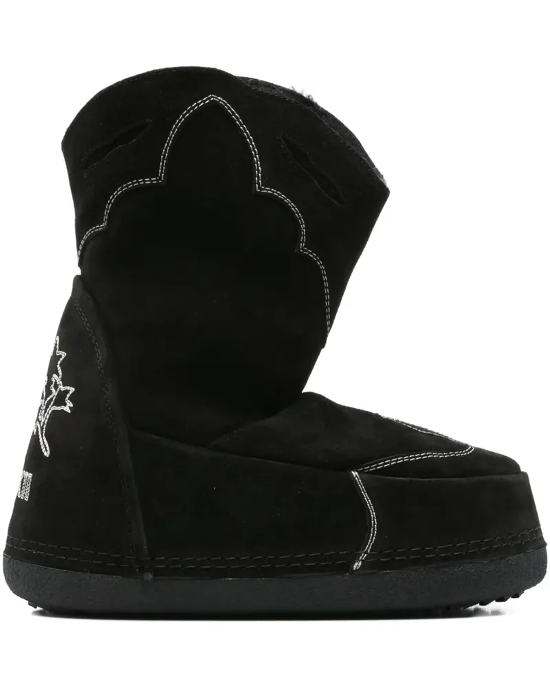 INUIKII Cowboy-Boots aus Wildleder - Schwarz Schwarz