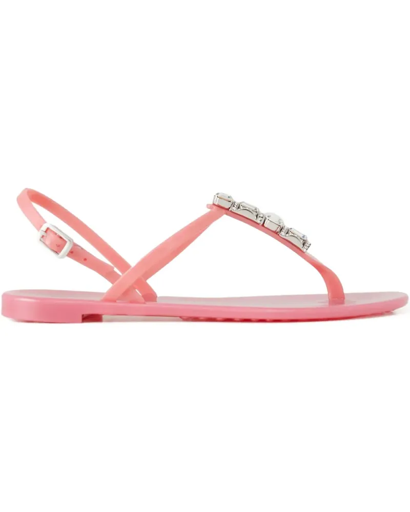 Casadei crystal-embellished thong-strap sandals - Rosa Rosa