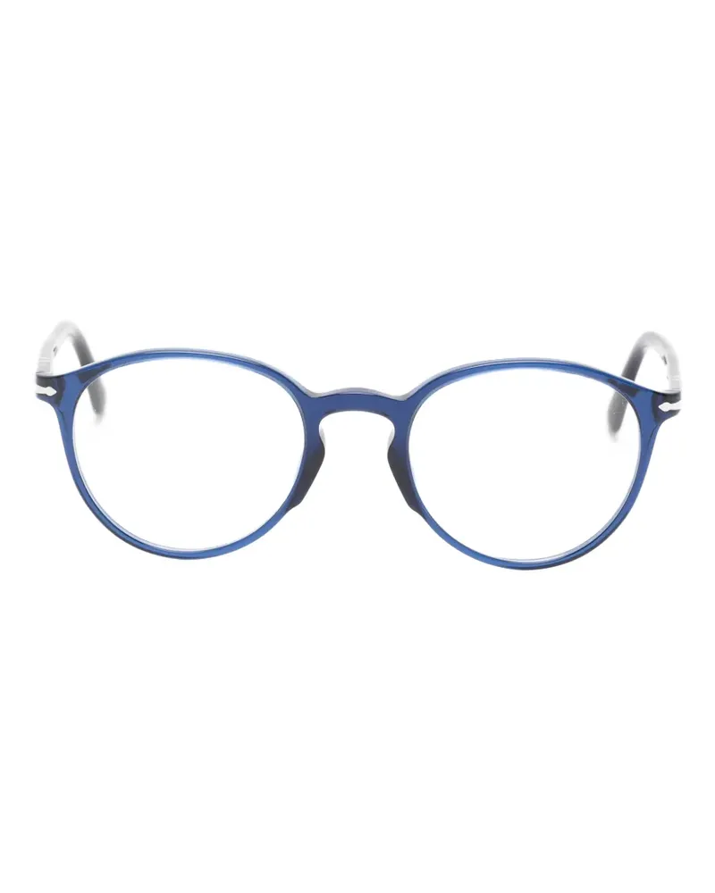 Persol Brille mit rundem Gestell - Blau Blau