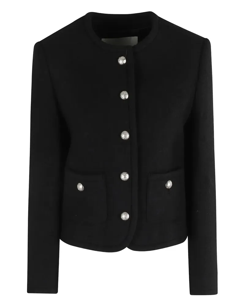 Dunst tweed button-fastening jacket - Schwarz Schwarz