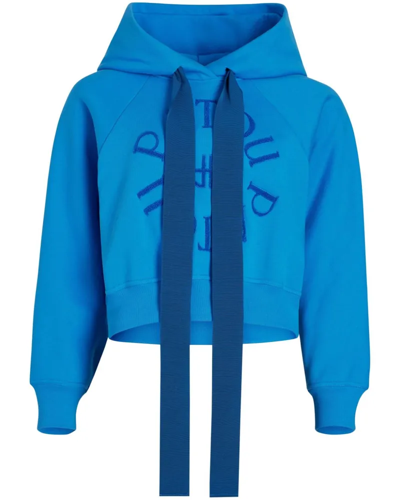 Patou Medallion Hoodie Blau