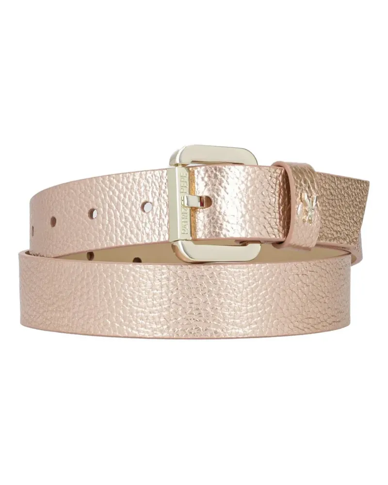 Patrizia Pepe Strukturierter Metallic-Gürtel - Rosa Rosa