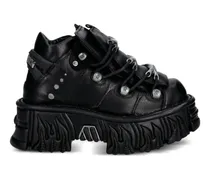 Sneakers mit Plateau - Schwarz