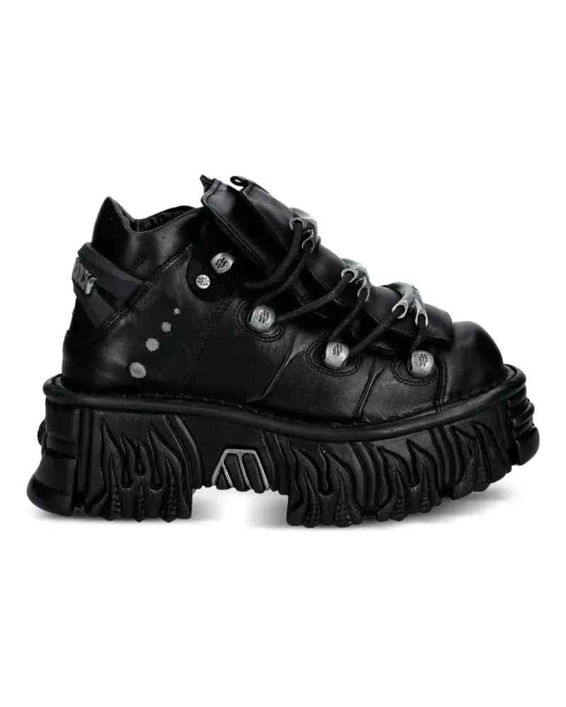 New Rock Sneakers mit Plateau - Schwarz Schwarz