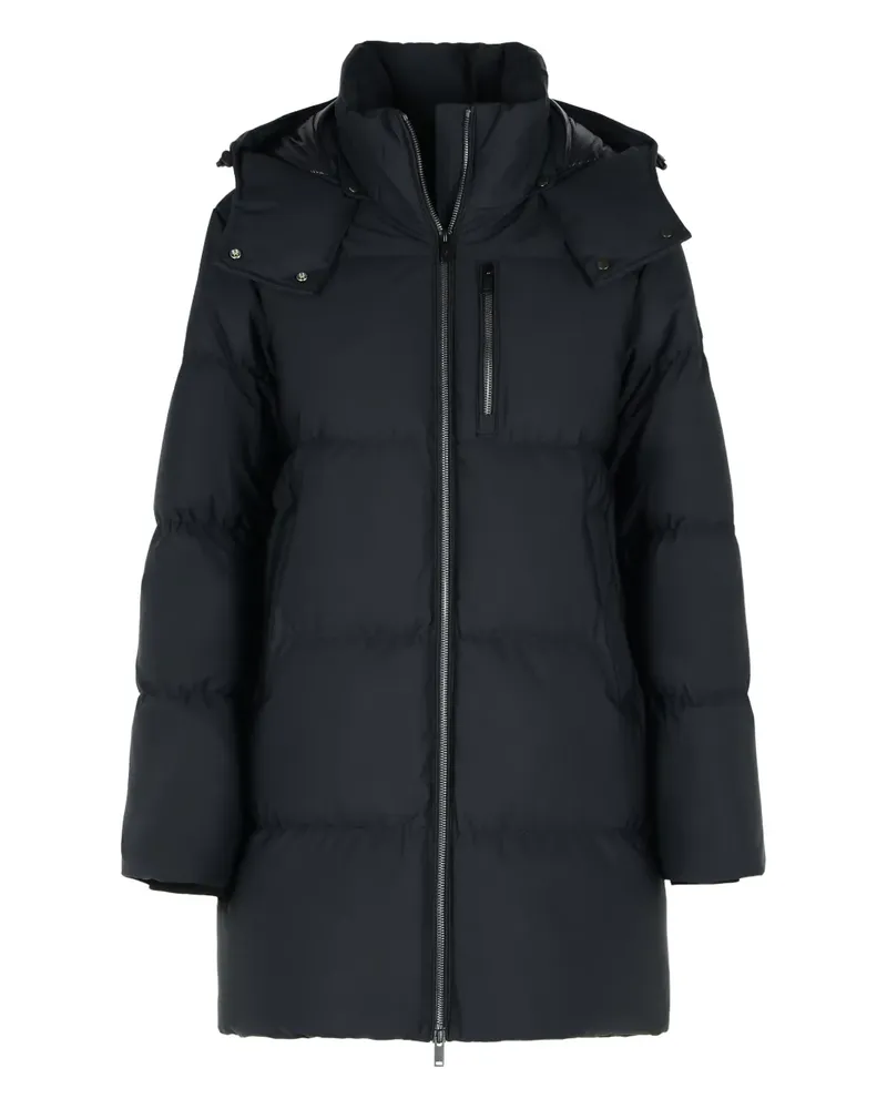Moose Knuckles Kapuzenjacke mit Faux-Fur-Besatz - Schwarz Schwarz