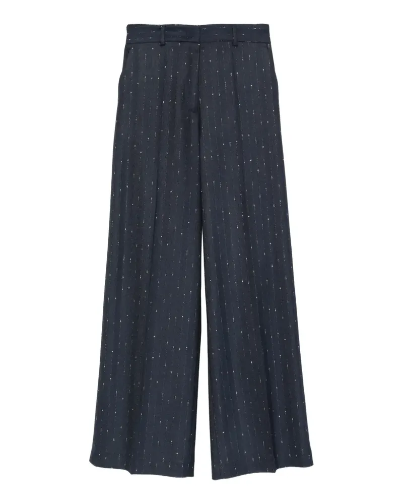 Manuel Ritz pinstripe-pattern trousers - Blau Blau