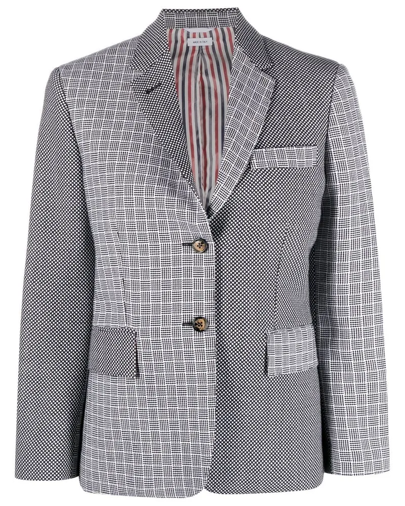 Thom Browne Einreihiger Blazer - Schwarz Schwarz