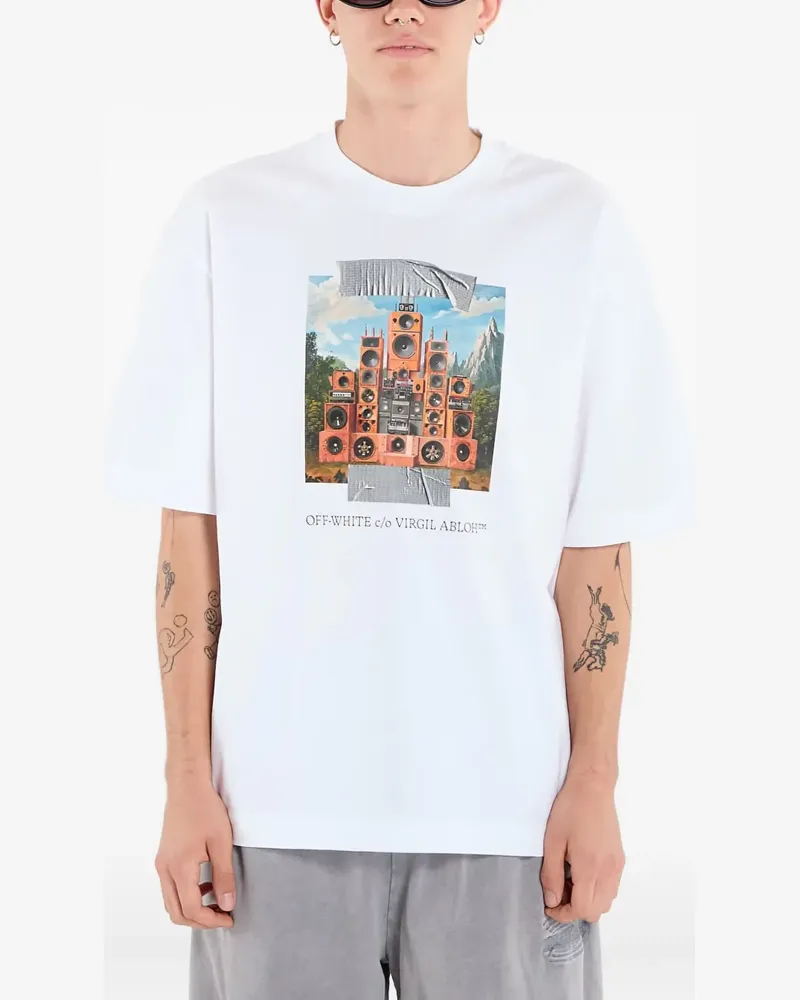 OFF-WHITE Train Off T-shirt - Weiß Weiß
