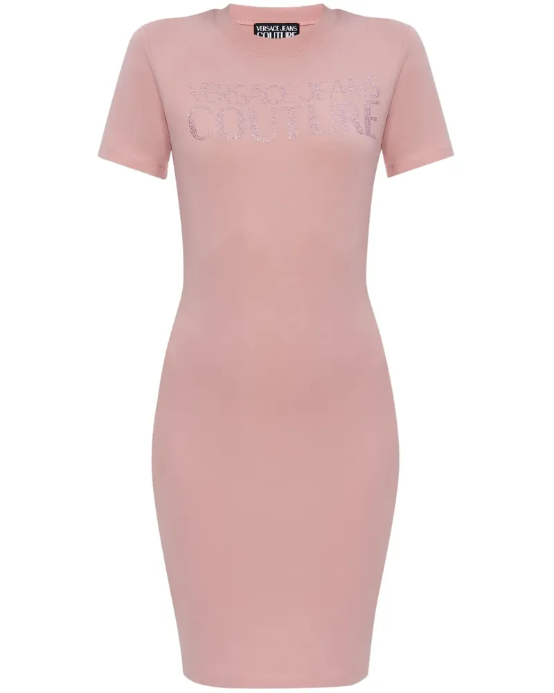 Versace Jeans Kleid mit Schimmerapplikation - Rosa Rosa
