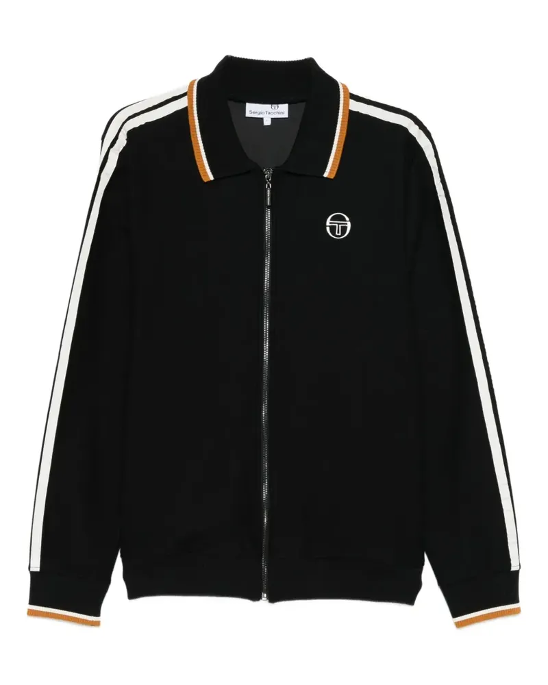 Sergio Tacchini Gestreiftes Sweatshirt mit Reißverschluss - Schwarz Schwarz