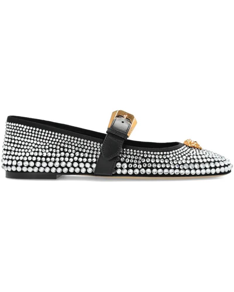Versace La Medusa studded ballet flats - Weiß Weiß