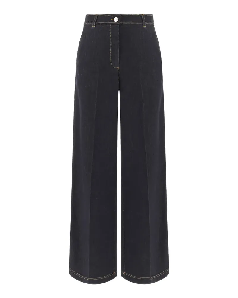 Paul & Shark contrast-stitch wide-leg jeans - Blau Blau