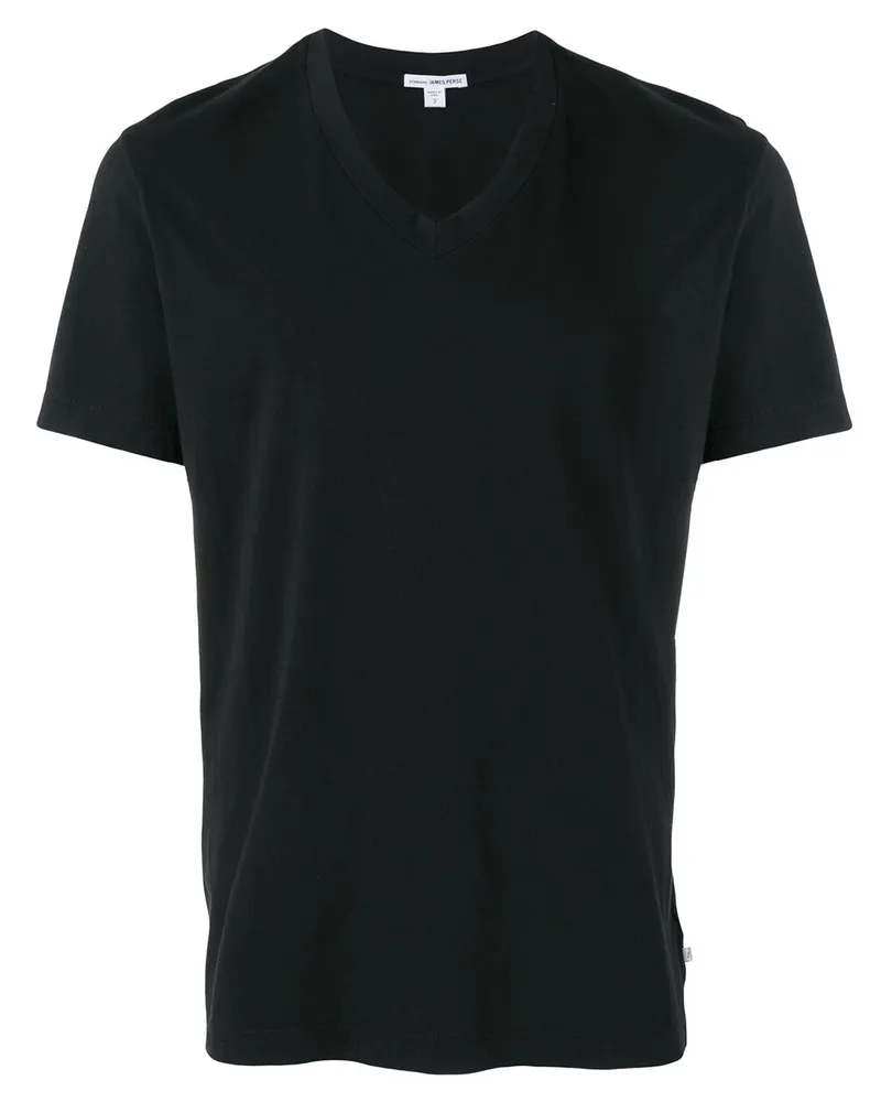 James Perse T-Shirt mit V-Ausschnitt - Schwarz Schwarz