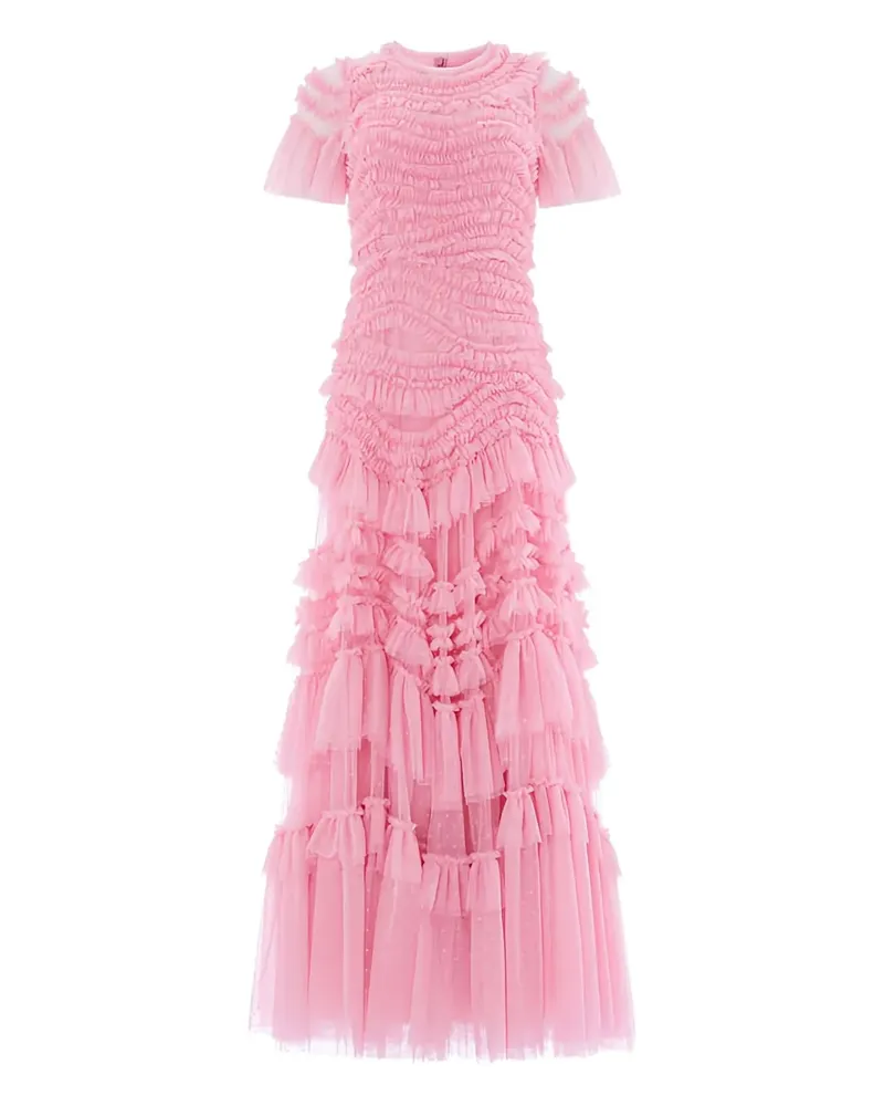 Needle & Thread Kurzärmeliges Wild Rose Kleid - Rosa Rosa