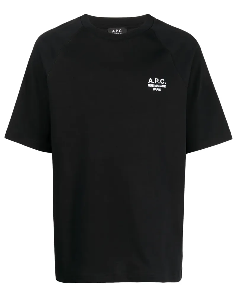 A.P.C. Willy T-Shirt mit Logo-Stickerei - Schwarz Schwarz