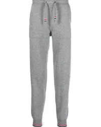 Thom Browne Gestrickte Jogginghose aus Kaschmir Grau