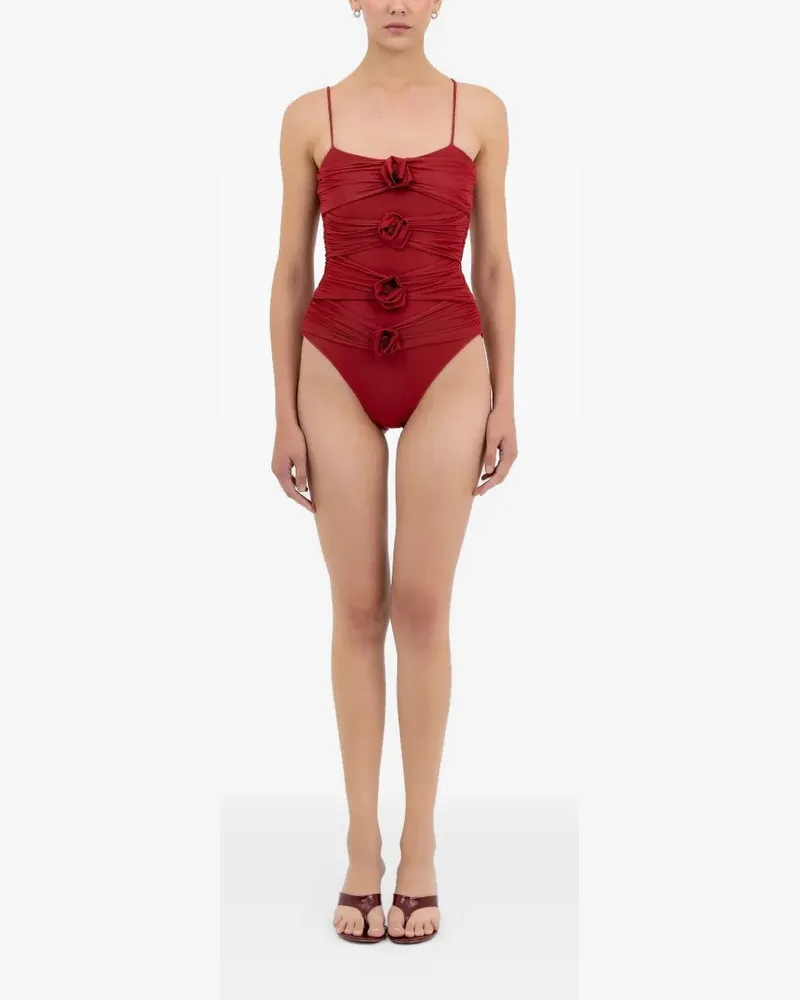 Maygel Coronel Torres ruched swimsuit - Rot Rot