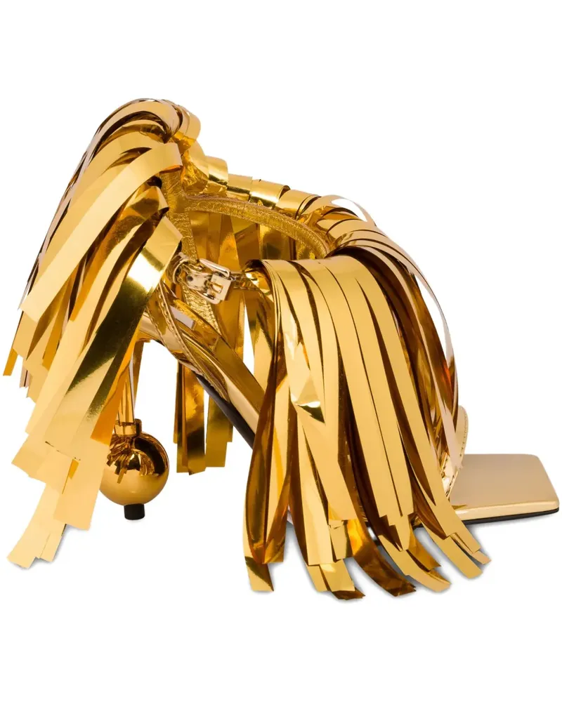 Moschino Sandalen mit Pony - Gold Gold