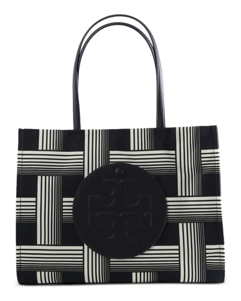 Tory Burch Kleiner Ella Tote Bag mit Block-Print - Schwarz Schwarz