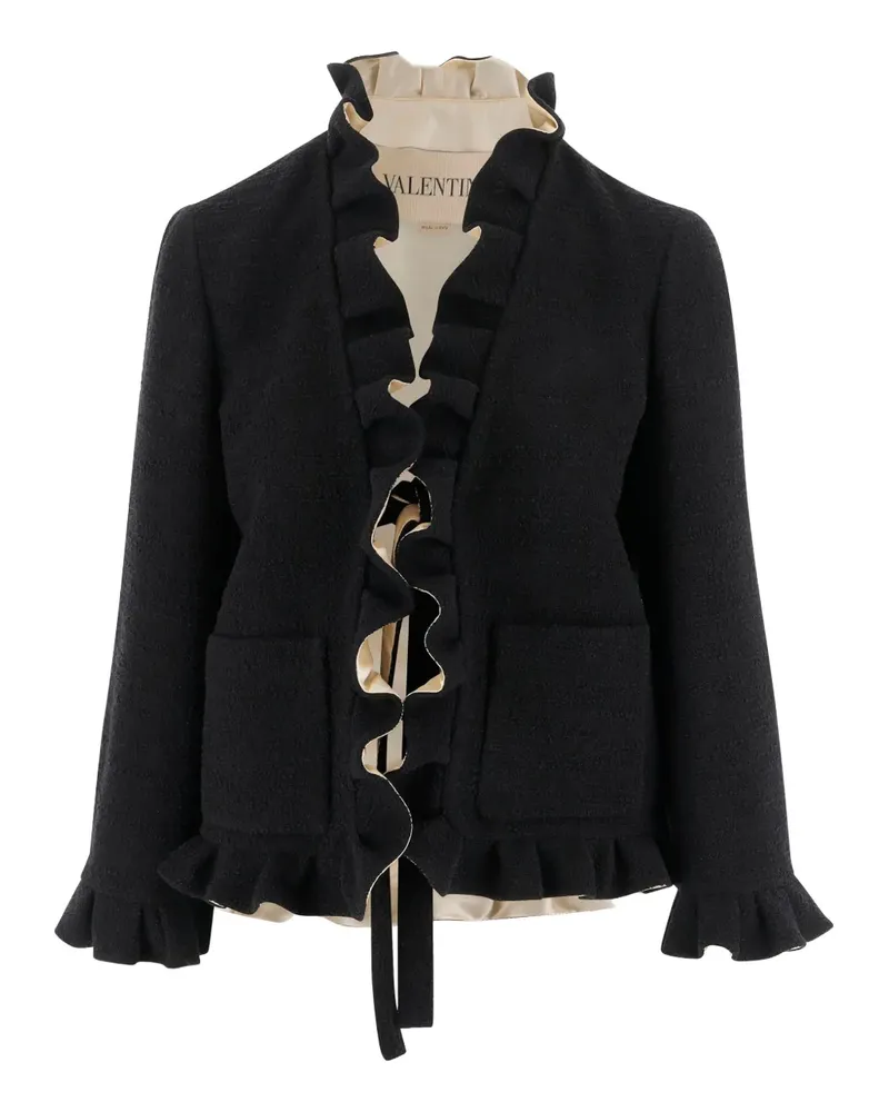 Valentino Garavani Gerüschte Jacke - Schwarz Schwarz