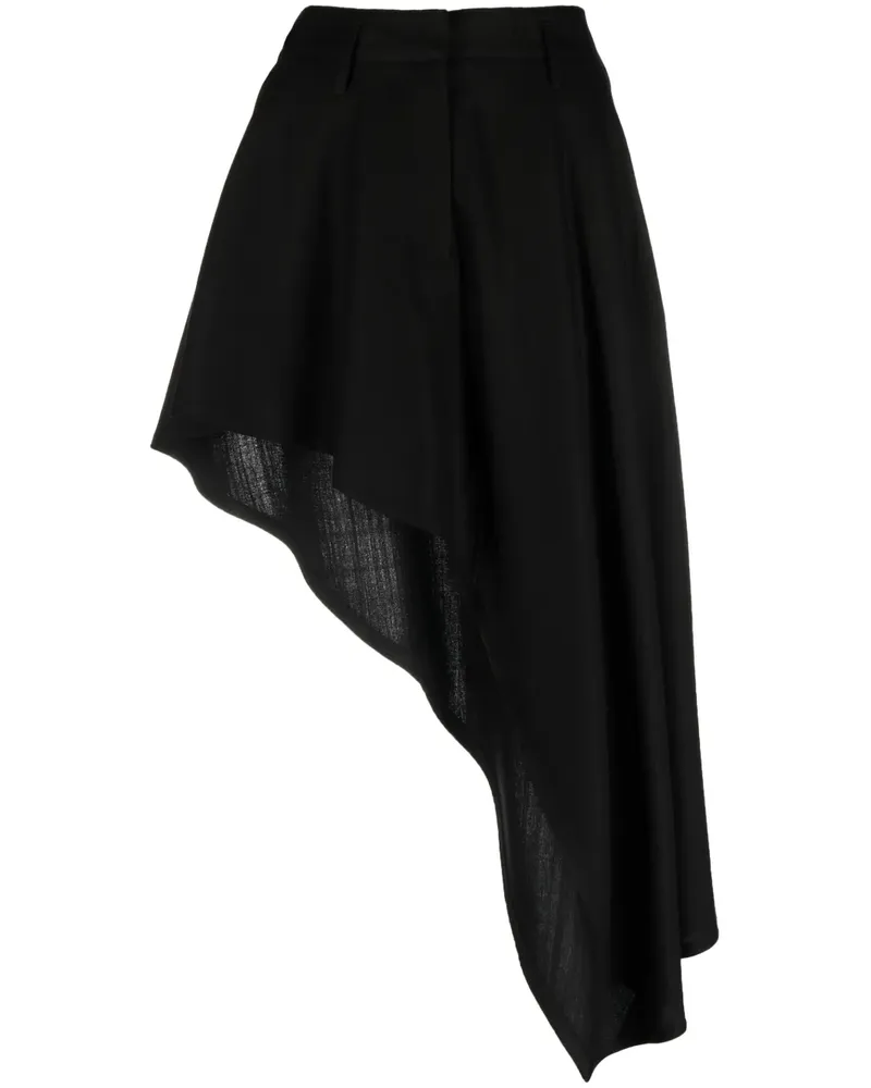 Stella McCartney Asymmetrischer Rock - Schwarz Schwarz