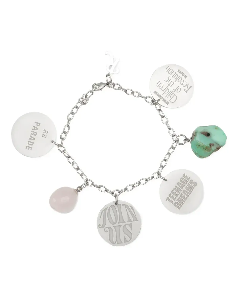 Raf Simons Armband mit Medaillon-Anhänger - Silber Silber