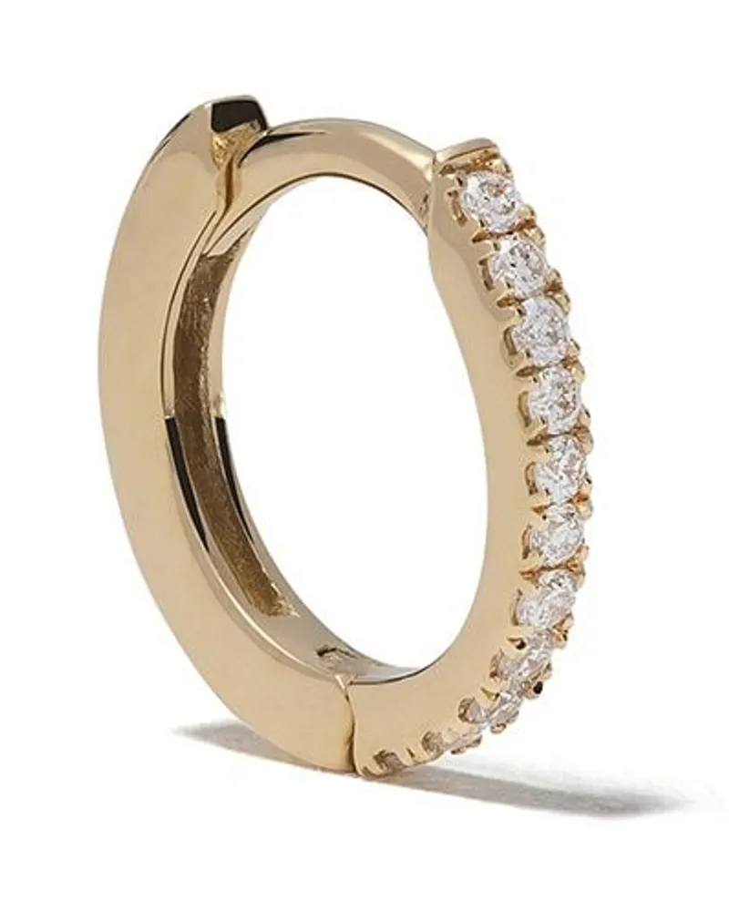 WHITE BIRD 18kt 'Margot' Goldcreole mit einem Diamanten Gold