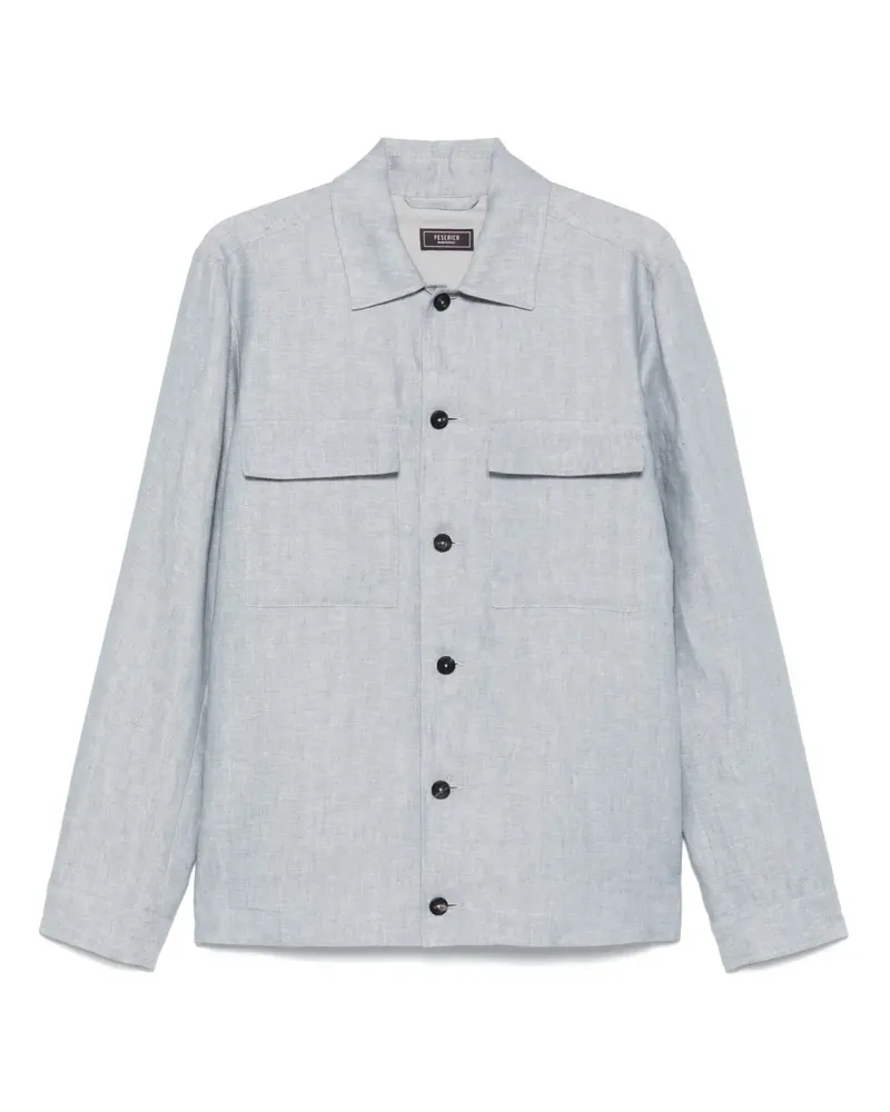 Peserico Jacke aus Leinen - Blau Blau