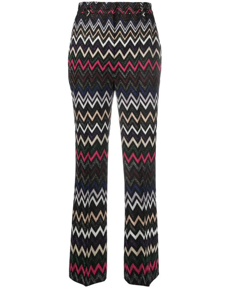 Missoni Lurex-Hose mit Zickzackmuster - Schwarz Schwarz