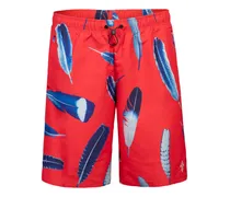 x Arena Feathers-print swim shorts