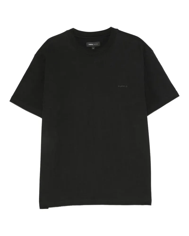 PURPLE BRAND logo-print crew-neck T-shirt - Schwarz Schwarz