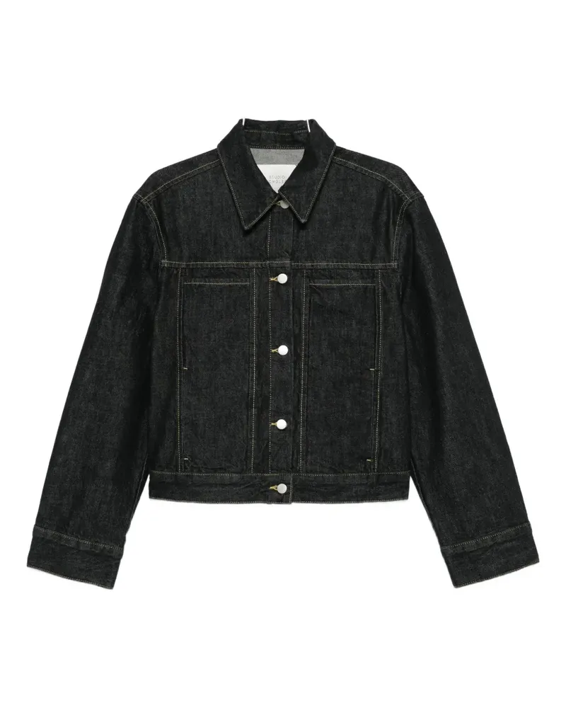 Studio Nicholson Tahoe front-pocket denim jacket - Schwarz Schwarz