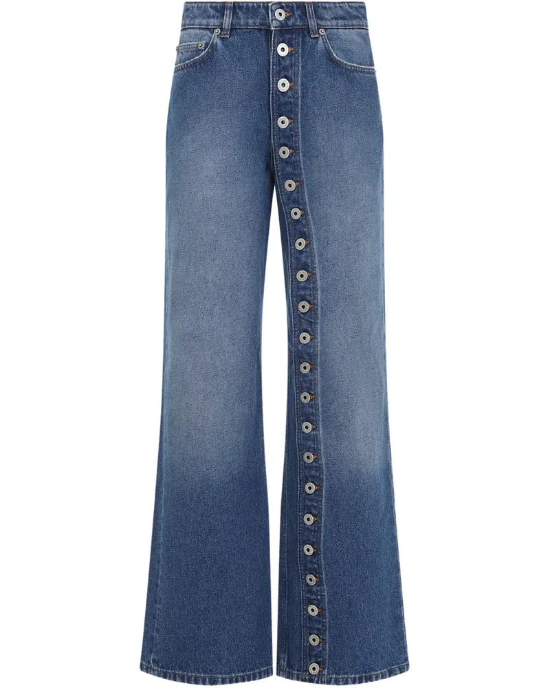 Jean Paul Gaultier Jeans mit Knopfdetail - Blau Blau