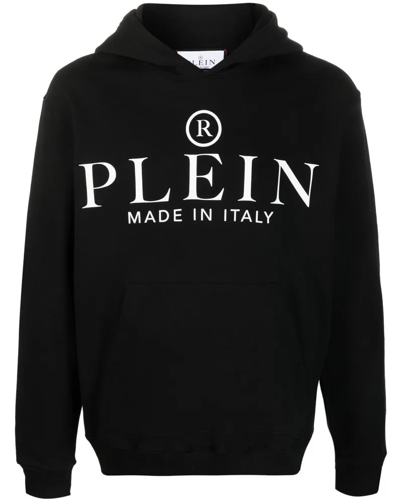 Philipp Plein Hoodie mit Logo-Print - Schwarz Schwarz