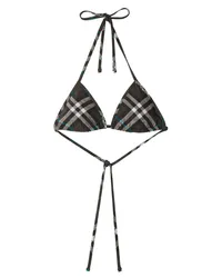 Burberry Kariertes Bikinioberteil Braun