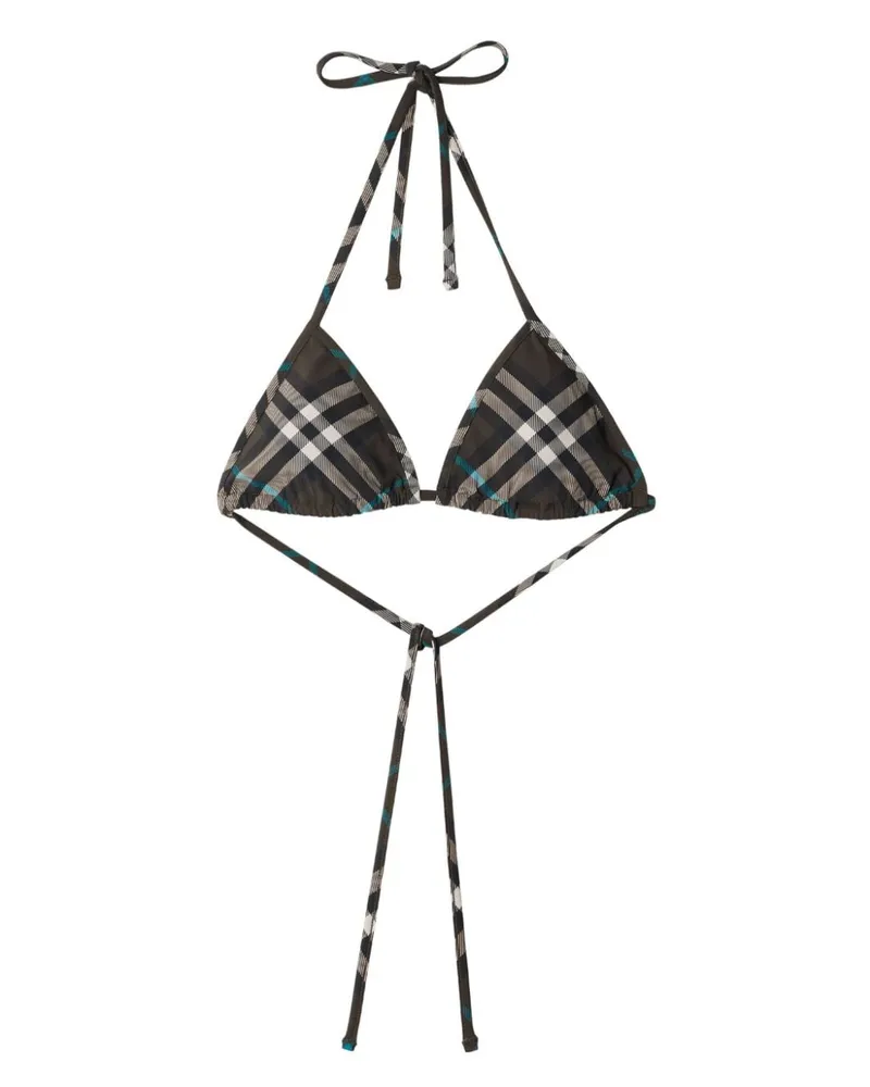 Burberry Kariertes Bikinioberteil - Braun Braun