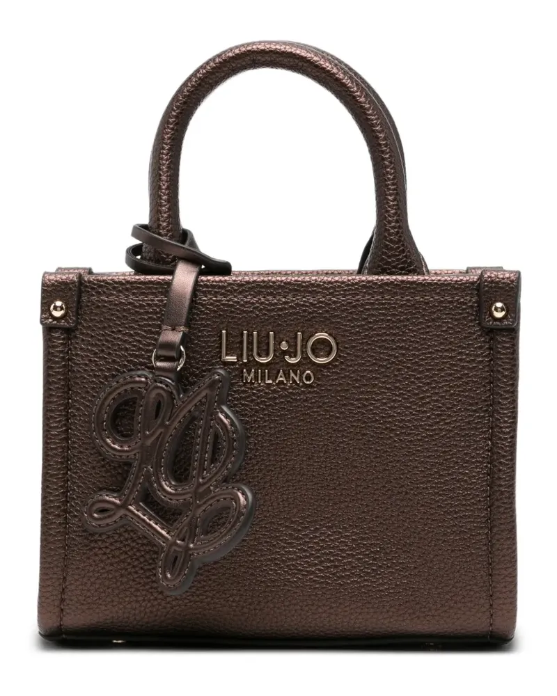Liu Jo Tote Bag mit Logo-Schild - Braun Braun