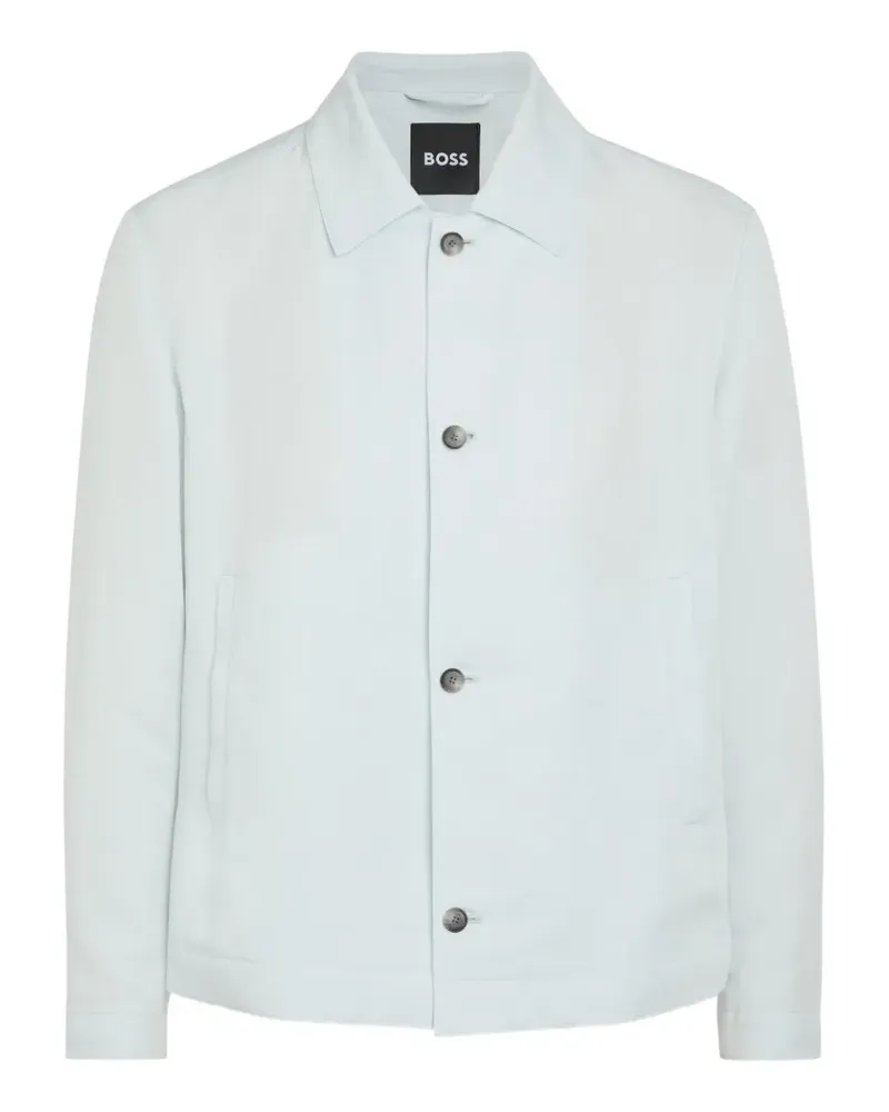 HUGO BOSS button-up collared jacket - Blau Blau
