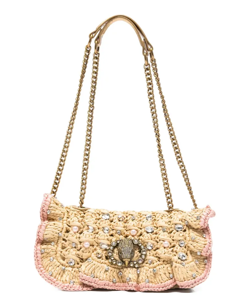 Kurt Geiger small Chelsea ruffled shoulder bag - Nude Nude