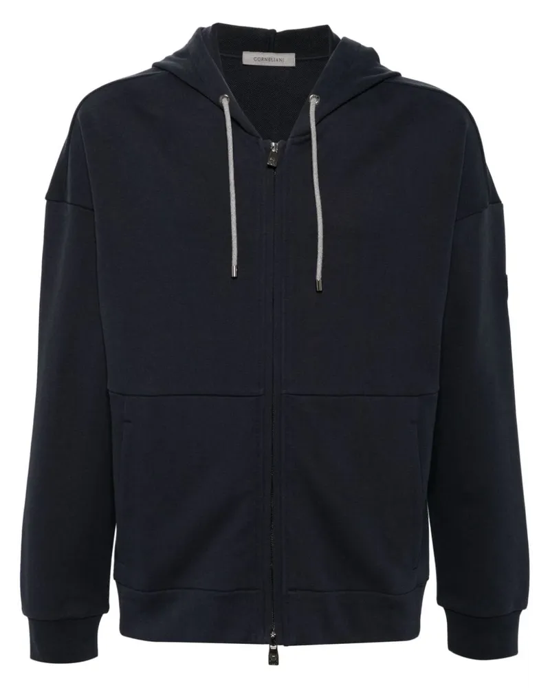 Corneliani Kapuzenjacke mit Reißverschluss - Blau Blau