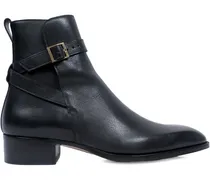 Stiefeletten mit Riemen - Schwarz