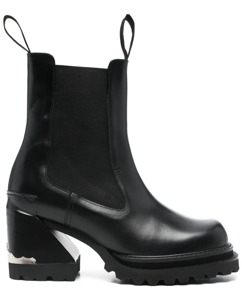 Toga Stiefel aus Leder 95mm - Schwarz Schwarz