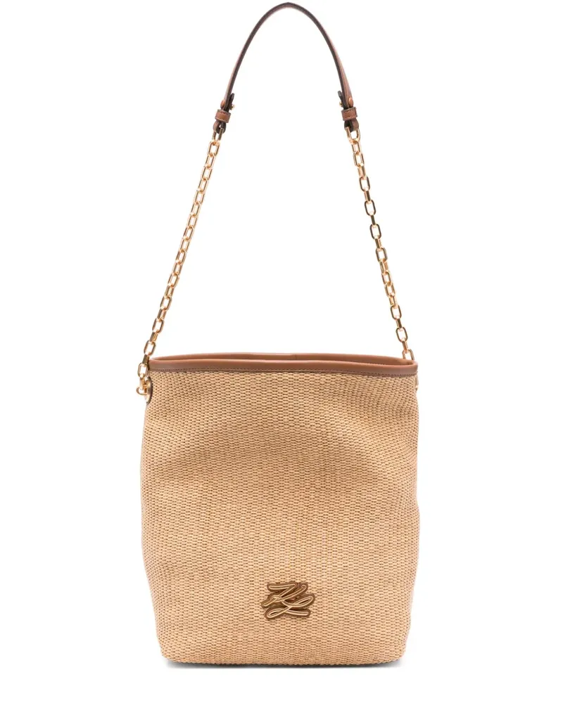 Karl Lagerfeld Gewebte K/Autograph Tasche mit Kettenriemen - Nude Nude
