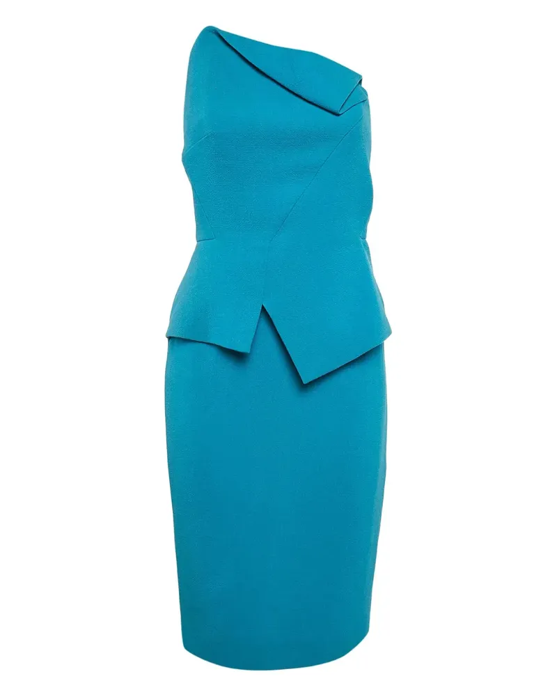 Roland Mouret Pre-owned Kleid mit asymmetrischem Schößchen - Blau Blau