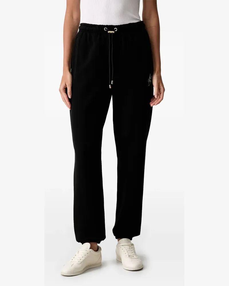 Liu Jo logo-embroidered drawstring track pants - Schwarz Schwarz
