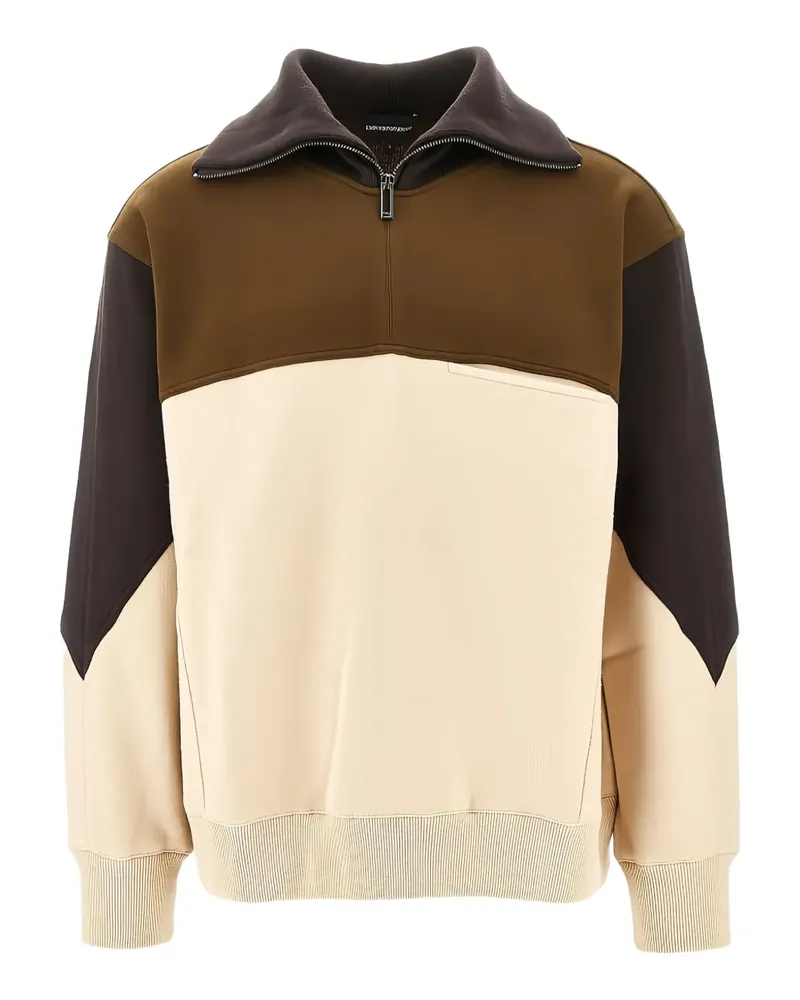 Emporio Armani colour-block sweatshirt - Nude Nude