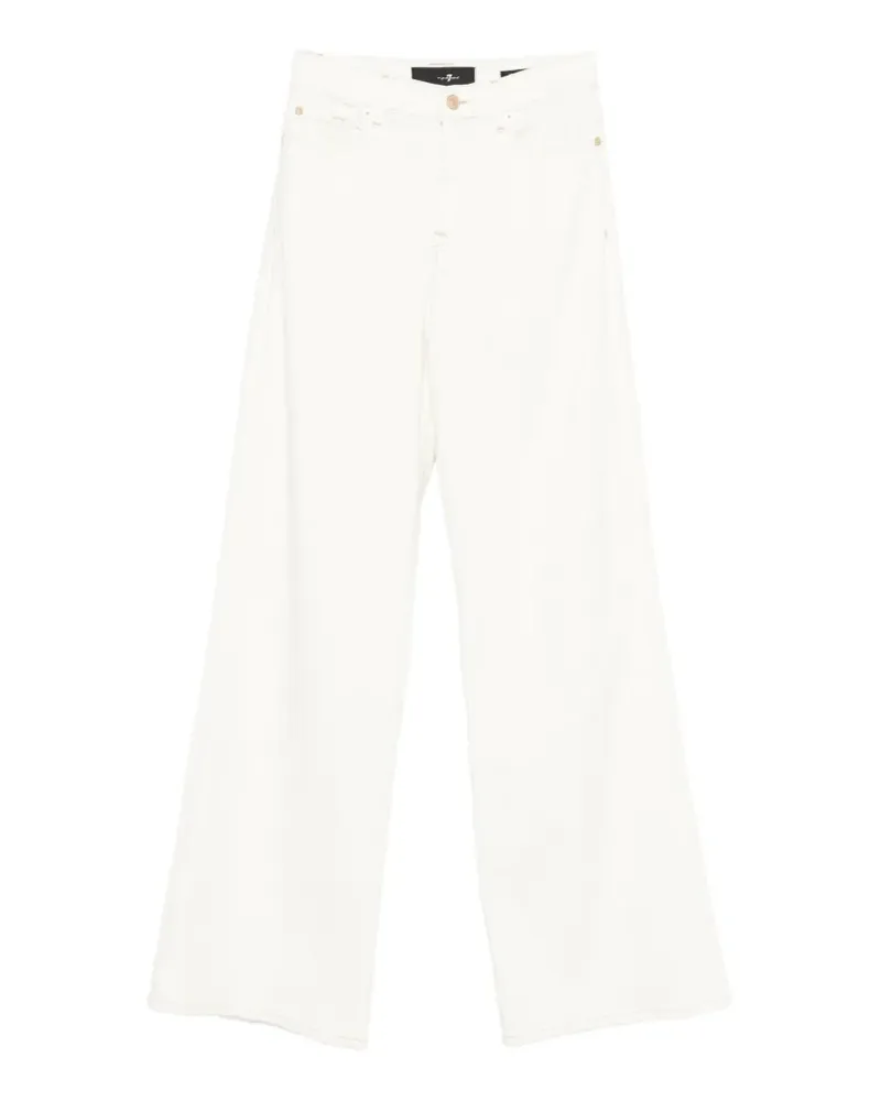 Seven7 Weite Jeans mit Knopfverschluss - Weiß Weiß